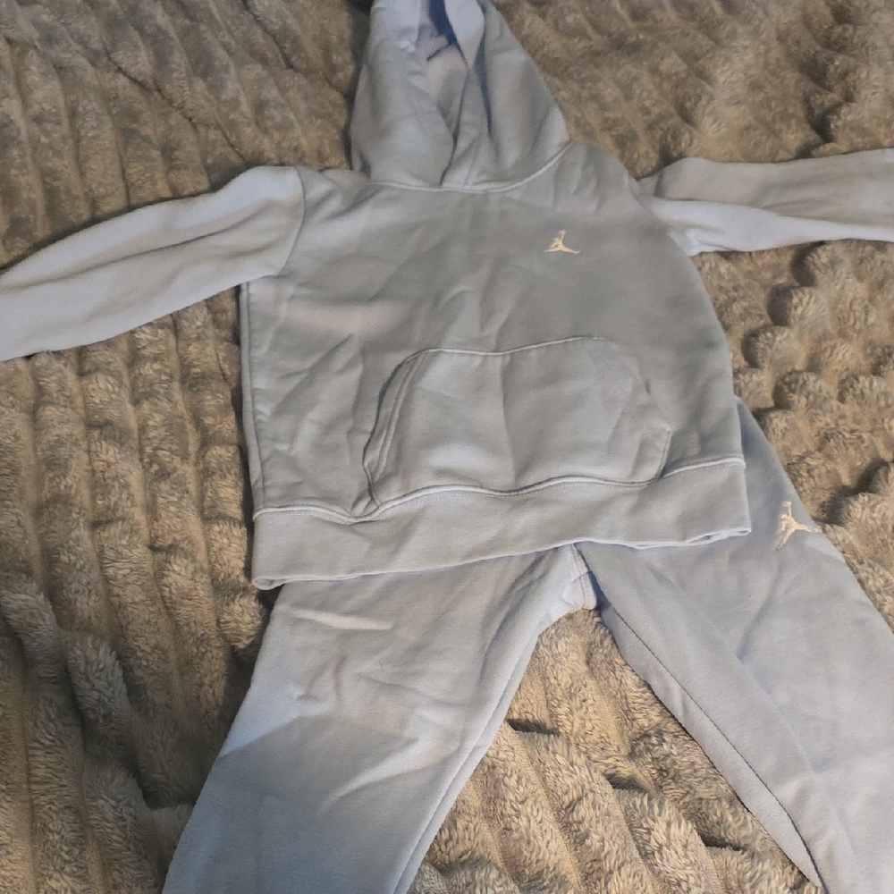 Jordan Light Blue Kids Sweatpants & Hoodie Set